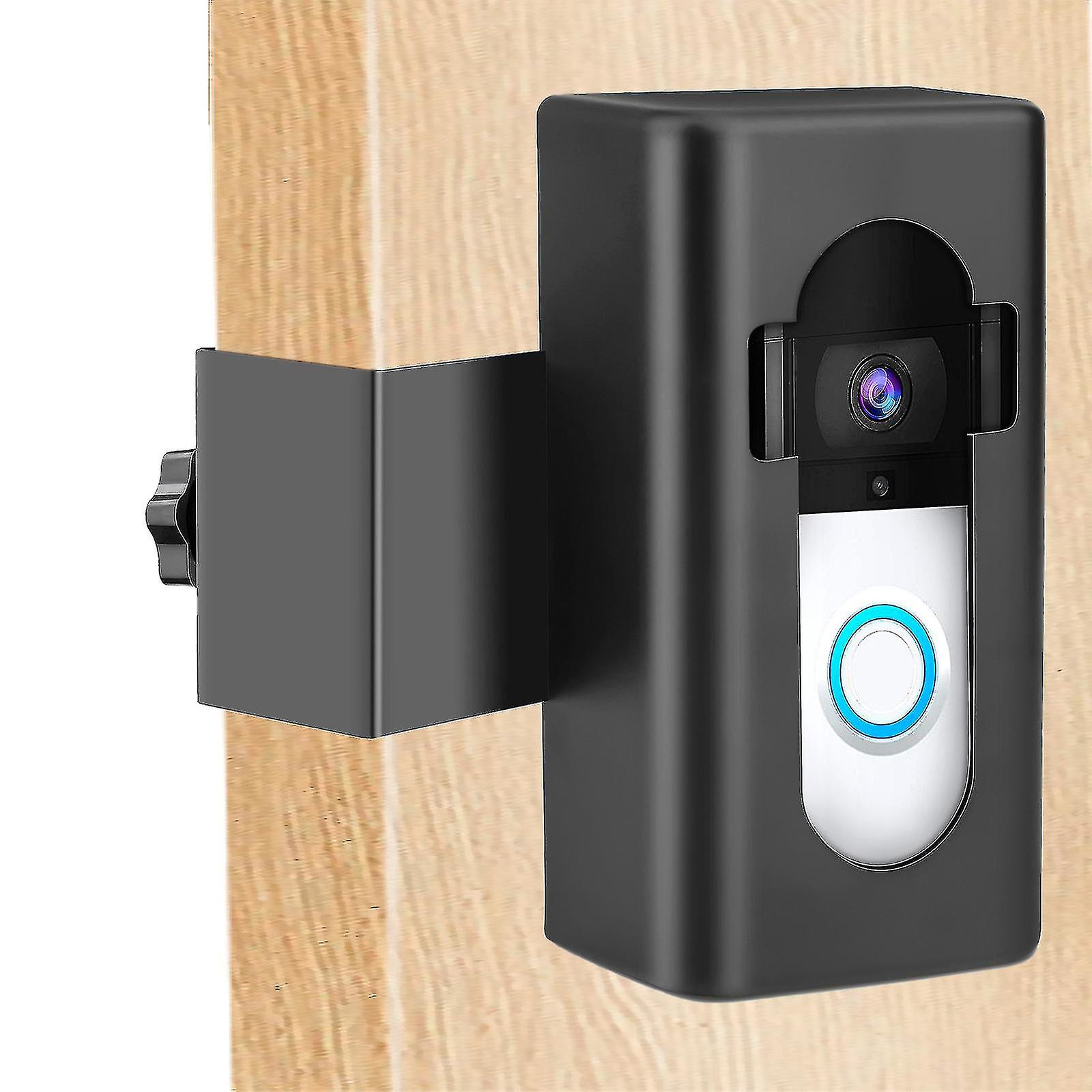 2023 New Burglar Doorbell Door Bracket No Drilled Mounting Bracket Suitable For Video Doorbell Suitable For Home Apartment Office Room Rental Easy To