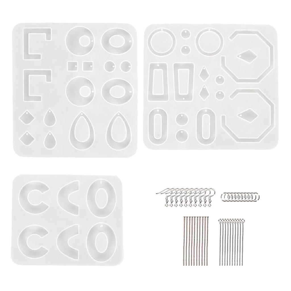 203Pcs DIY Silicone Earring Mold Set Epoxy Casting Earring Jewelry Making