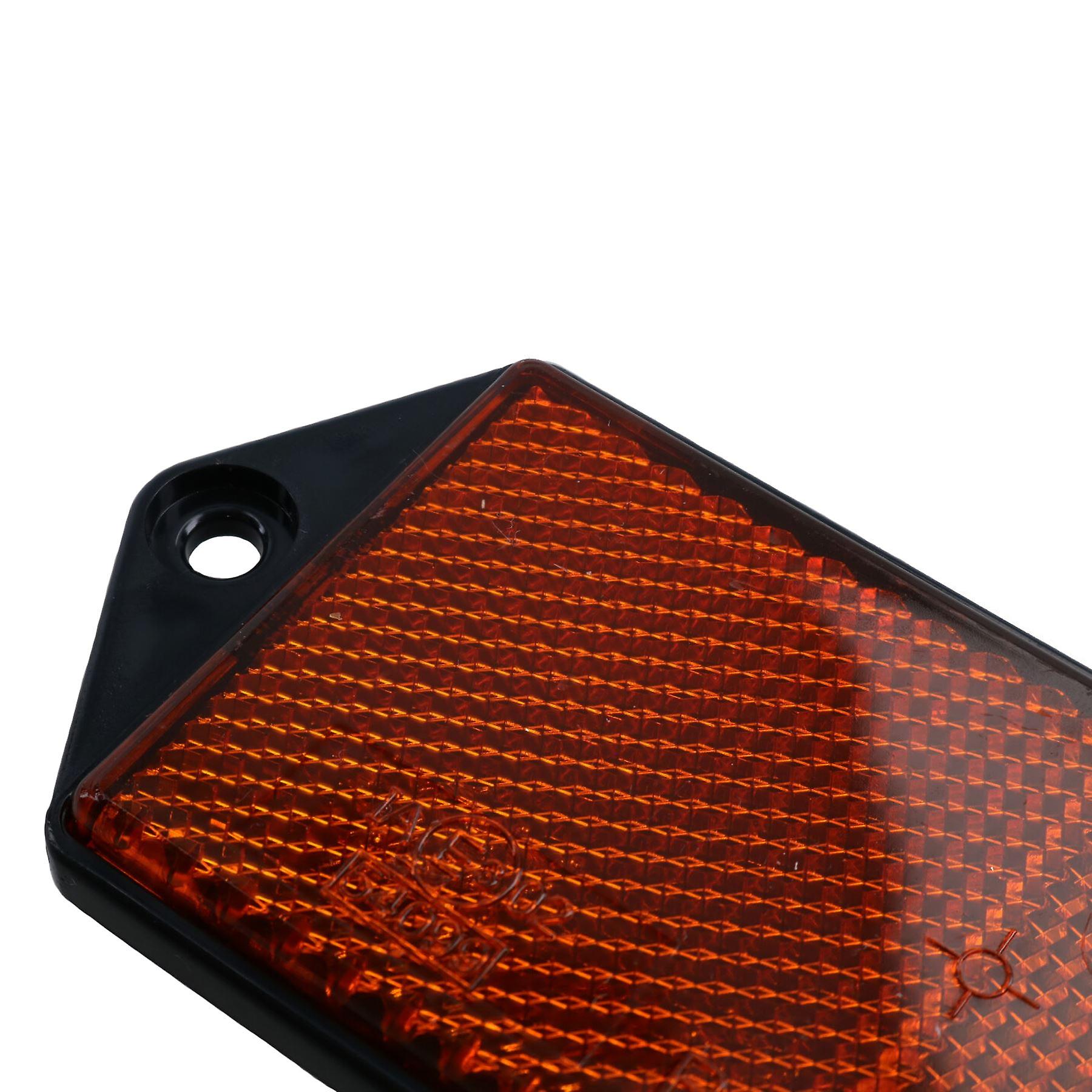 Amber Large Rectangular Side Reflector Pack of 10 Trailer Fence Gate Post TR067