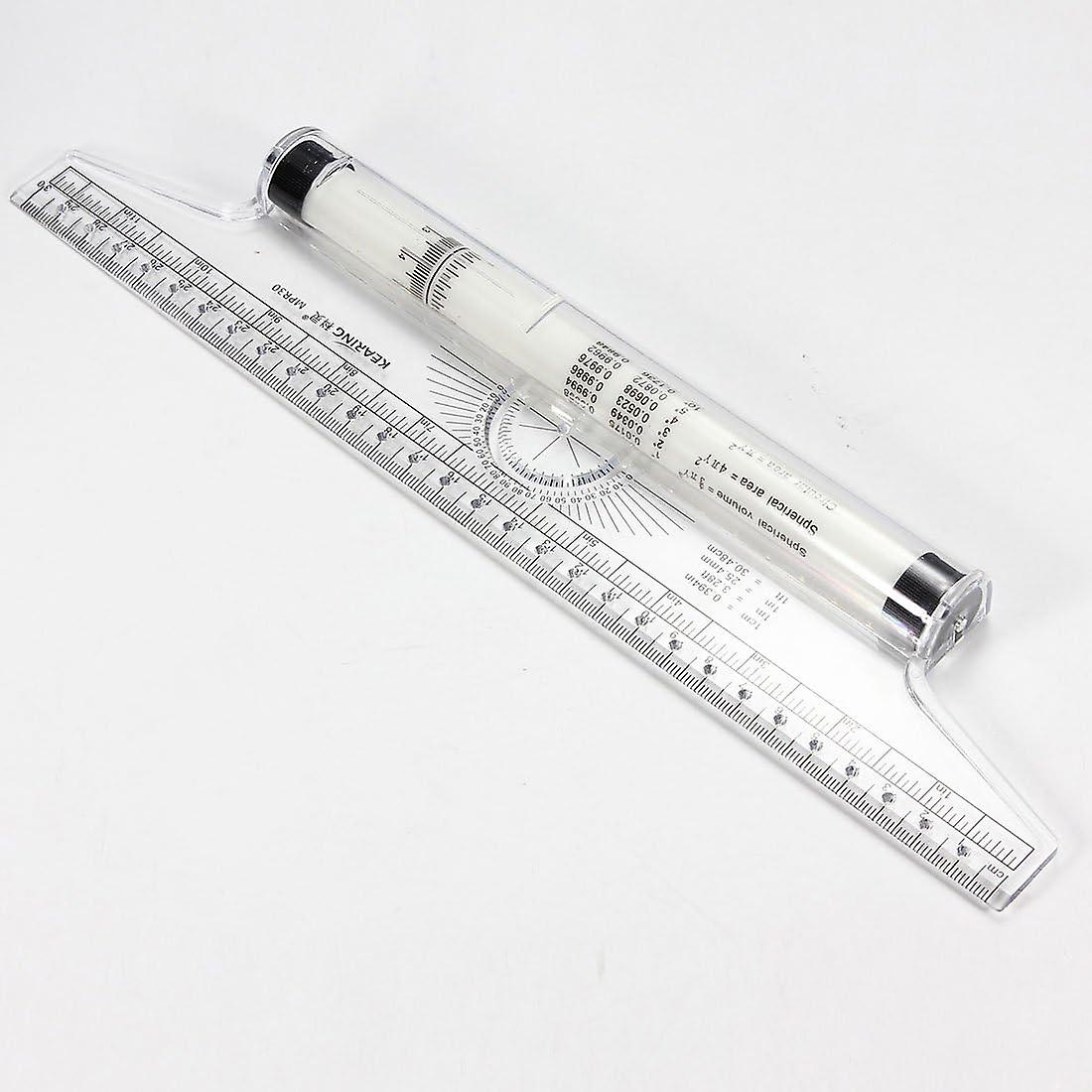 30cm Measuring Ruler Parallel Rolling Ruler Multi-Purpose
