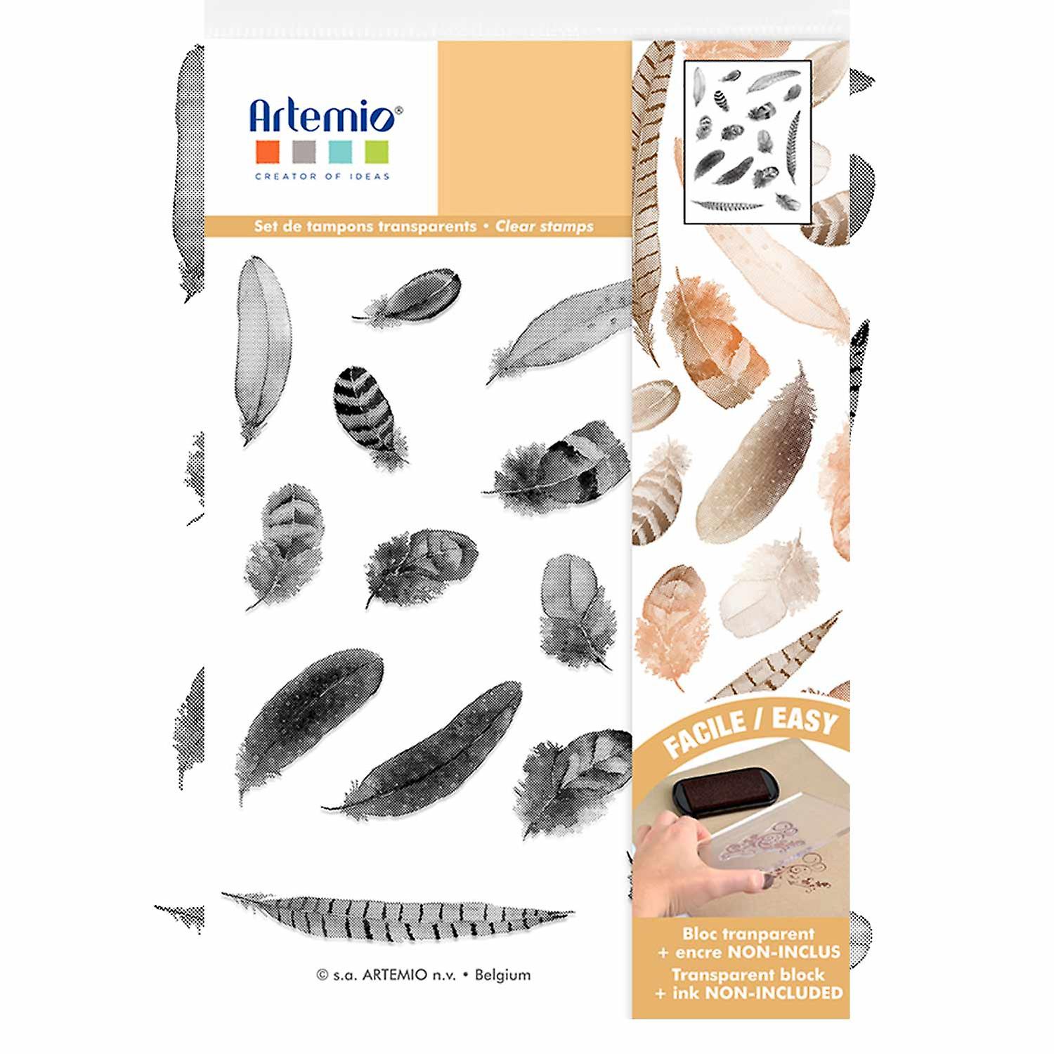 Watercolor Feathers Transparent Pads
