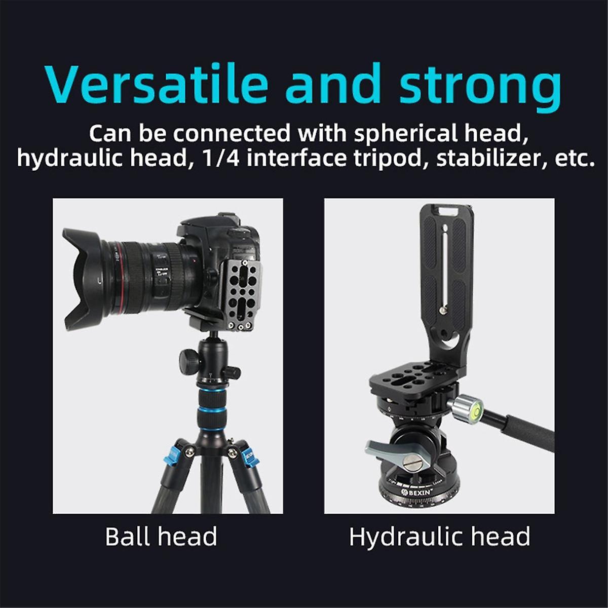 Foldable Universal Camera L Bracket Shot Release L Plate 1/4 in Screw Compatible for