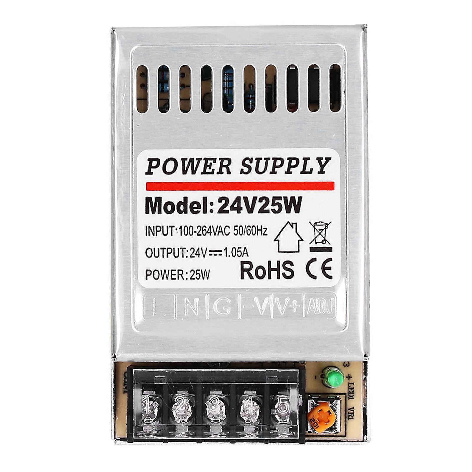 Ouitble Switching Power Supply Transformer Switching Power Supply Driver 25W DC 24V 1.05A Small Size for Monitoring Equipment