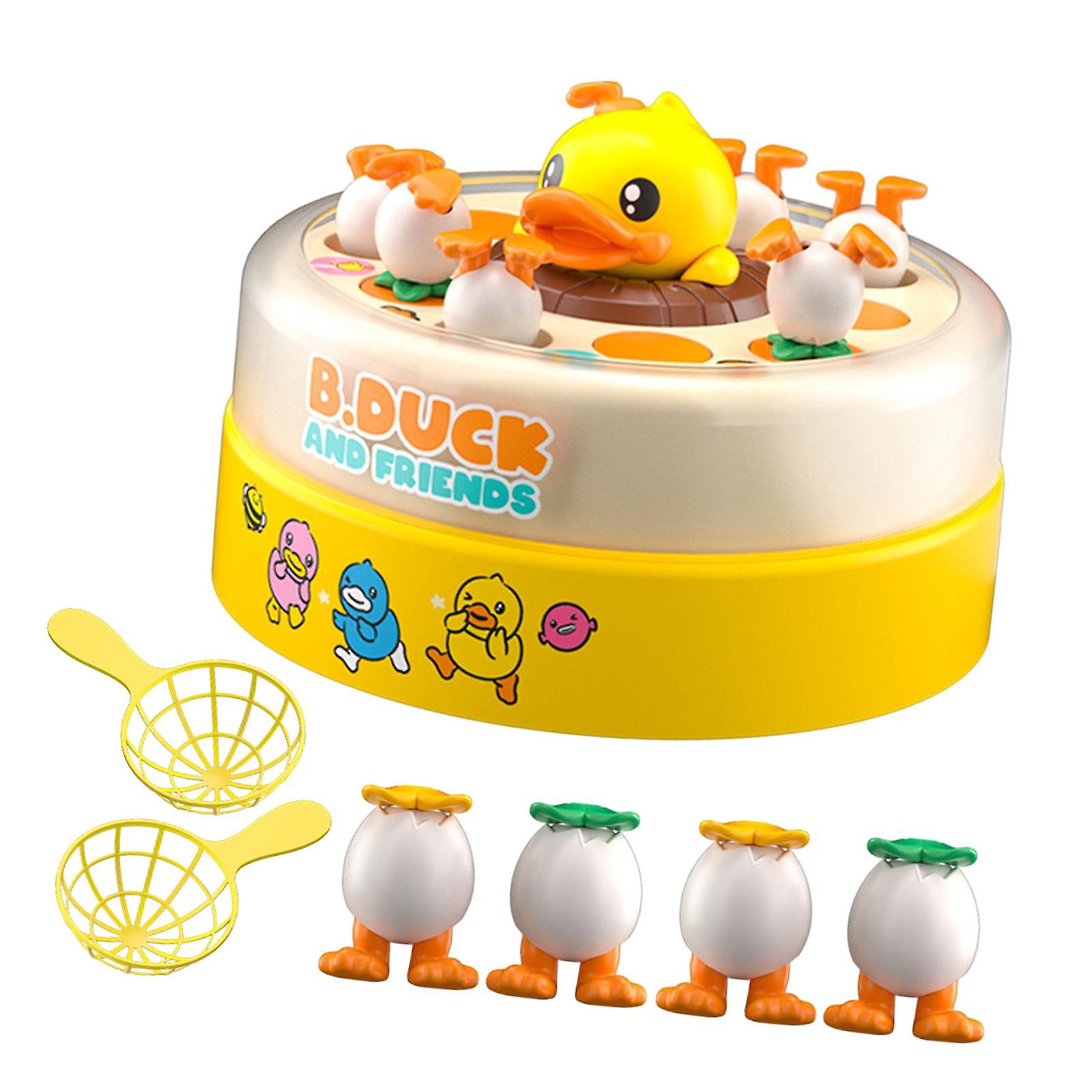 Family Bouncing Game Rotating Board Game Role Play Game Activity Catching Toy Electric Jumping Duck Toy Bouncing Turntable