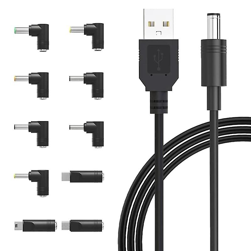 USB To DC5V Power Cable with 10 Adapters