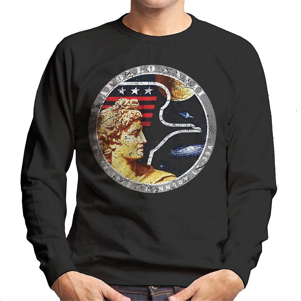 NASA Apollo 17 Mission Badge Distressed Men's Sweatshirt