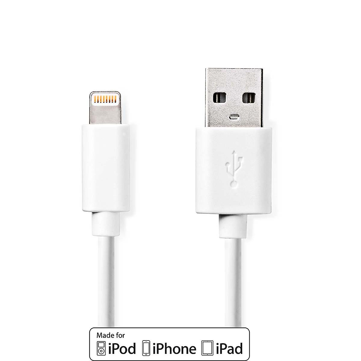 Lightning Cable | USB 2.0 | Apple Lightning, 8-pin | USB-A Male | 480 Mbps | Nickel Plated | 2.0