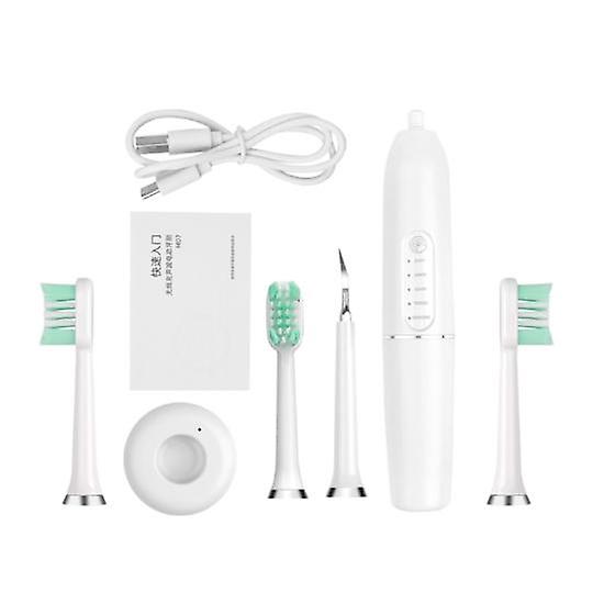 5 Modes 3200rpm/min Sonic Electric Toothbrush Dental Scaler Calculus Remover Oral Care Tool Usb Charge +intelligent Touch Switch+ Bracket  + 4 Heads
