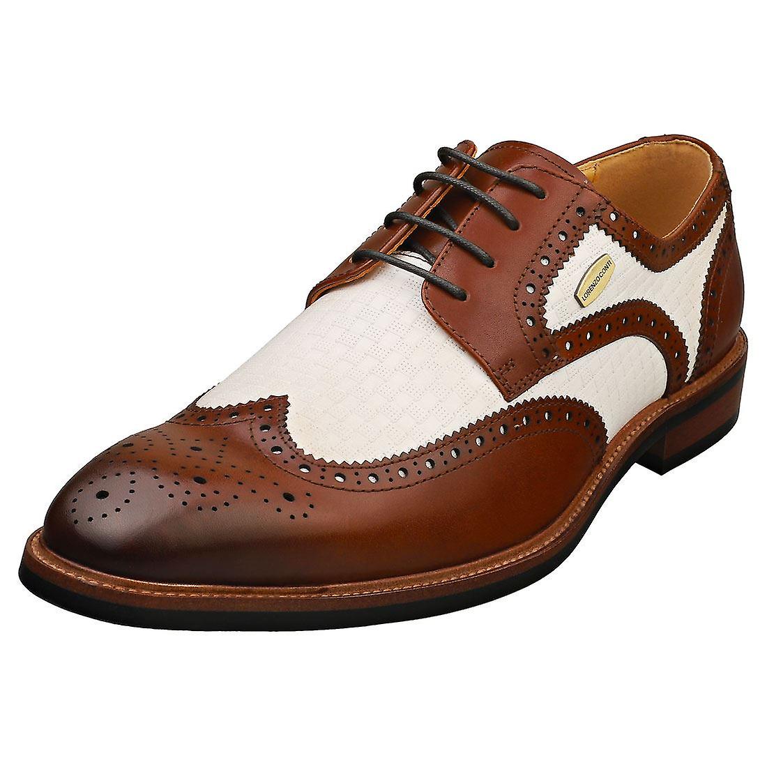 Laura Vita Andy Mens Brogue Shoes in Camel