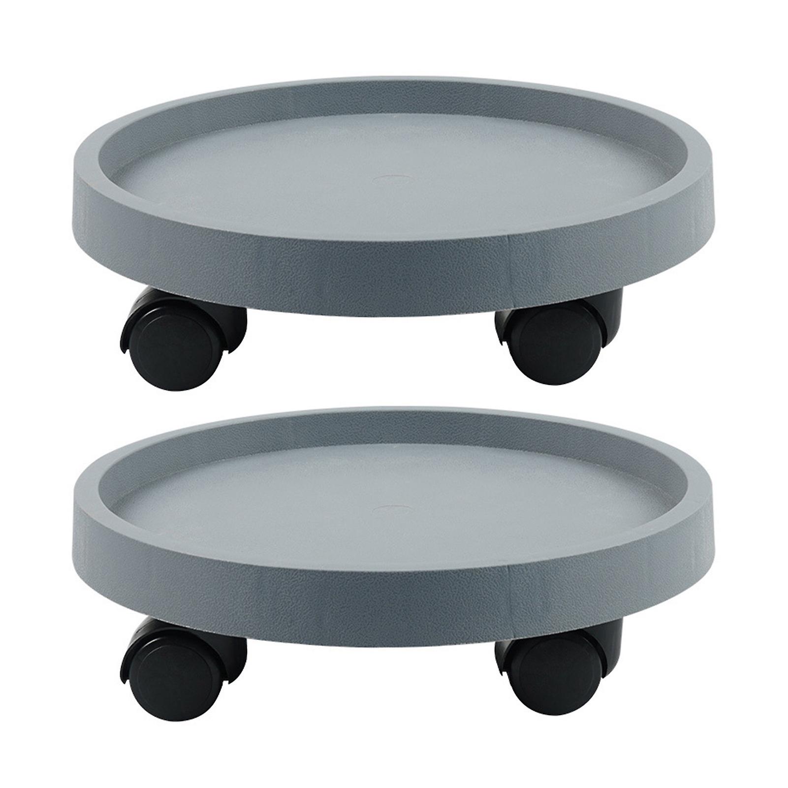 4 Universal Wheels Round Planter Tray Heavy Duty Sturdy Industrial Mobile Base for Indoor Outdoor
