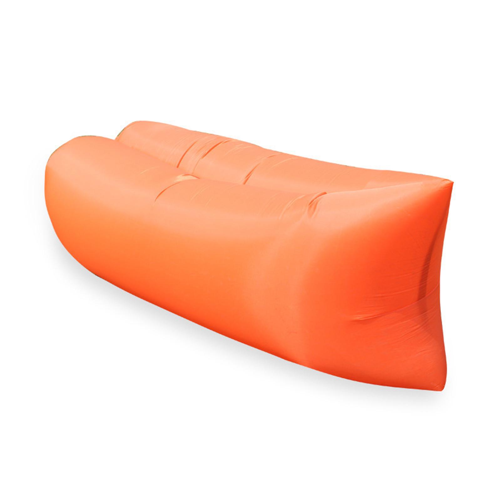 Solid-Color Inflatable Loungers Sofa Foldable Easy Carrying Inflated Sofa for Picnic Hiking