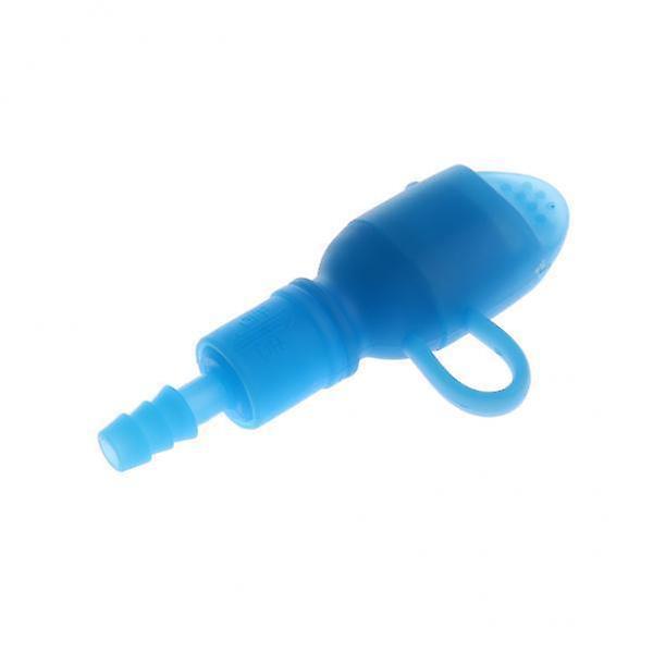 2x硅胶运动水袋咬阀喷嘴气囊蓝色