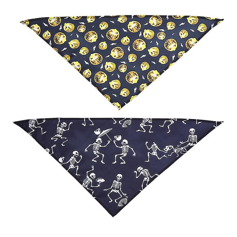 2pcs Dog Collar Bib For Halloween Decorations