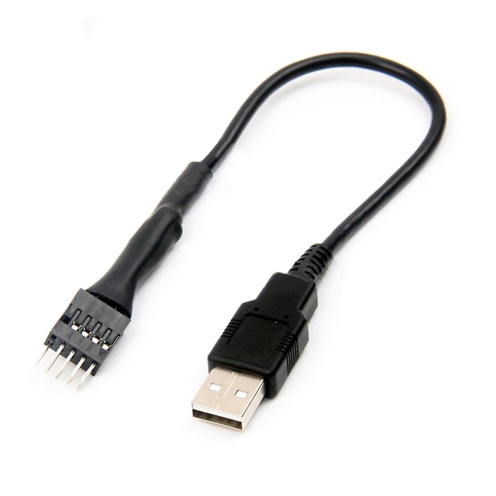 9-pin Usb Male Header To Single Usb Type A Male Cable