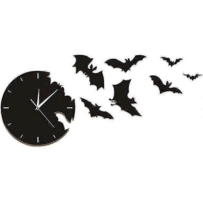 A Bat Clock Wall Clock Home Decor Contemporary Black Wall Watch