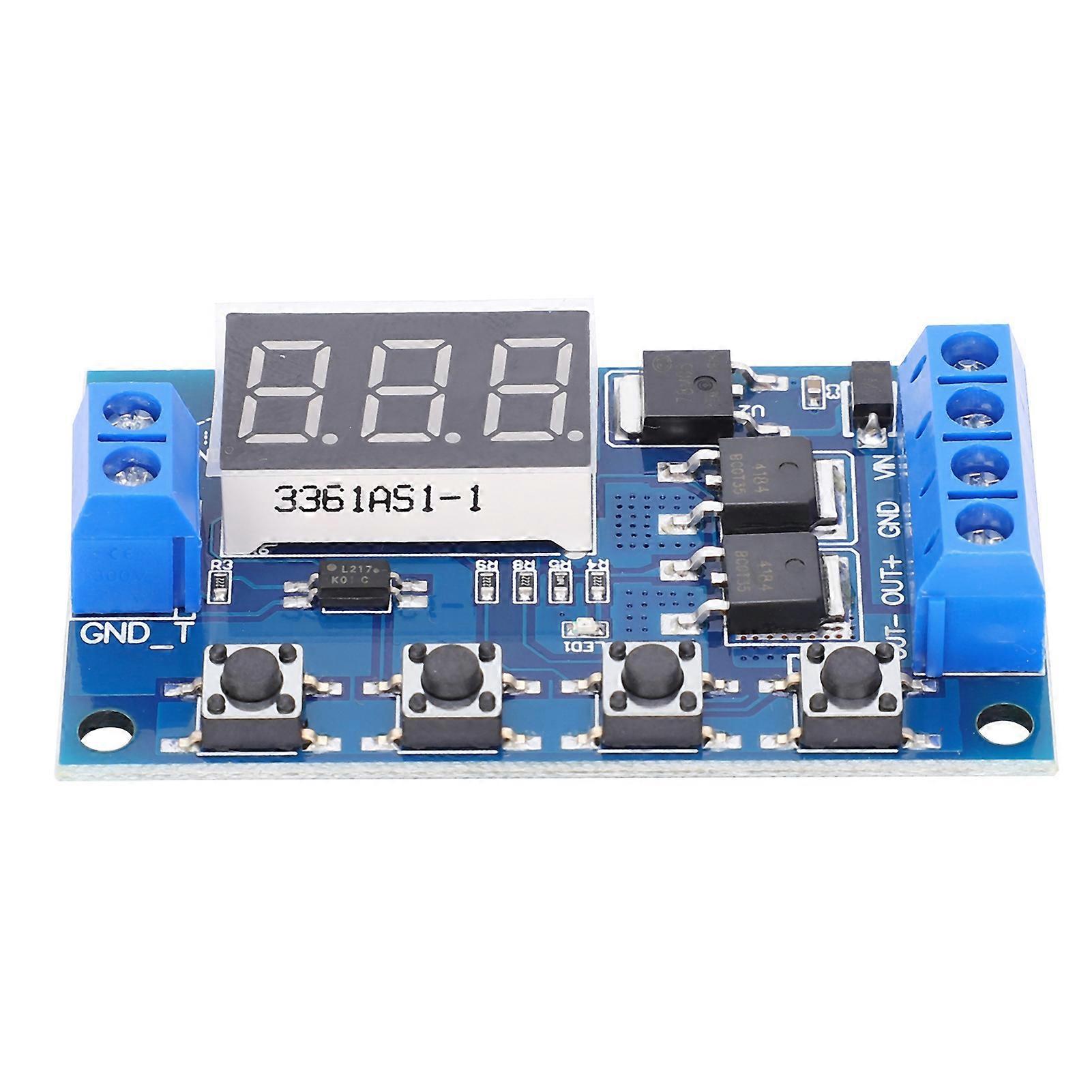 Trigger Cycle Timer Delay Switch Circuit Board Dual MOS Tube Control Module DC 5?36V