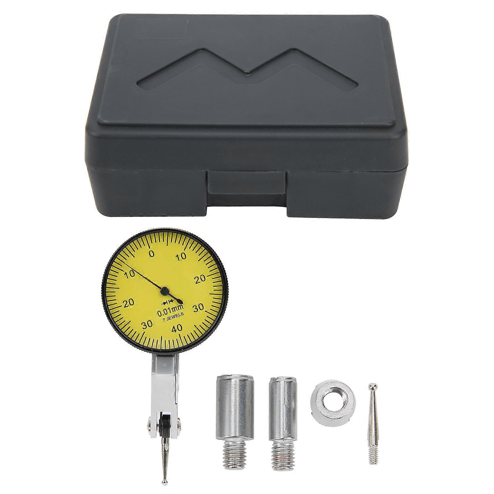 Lever Dial Test Indicator High Accuracy Stainless Steel Measuring Instrument 0-0.8mm