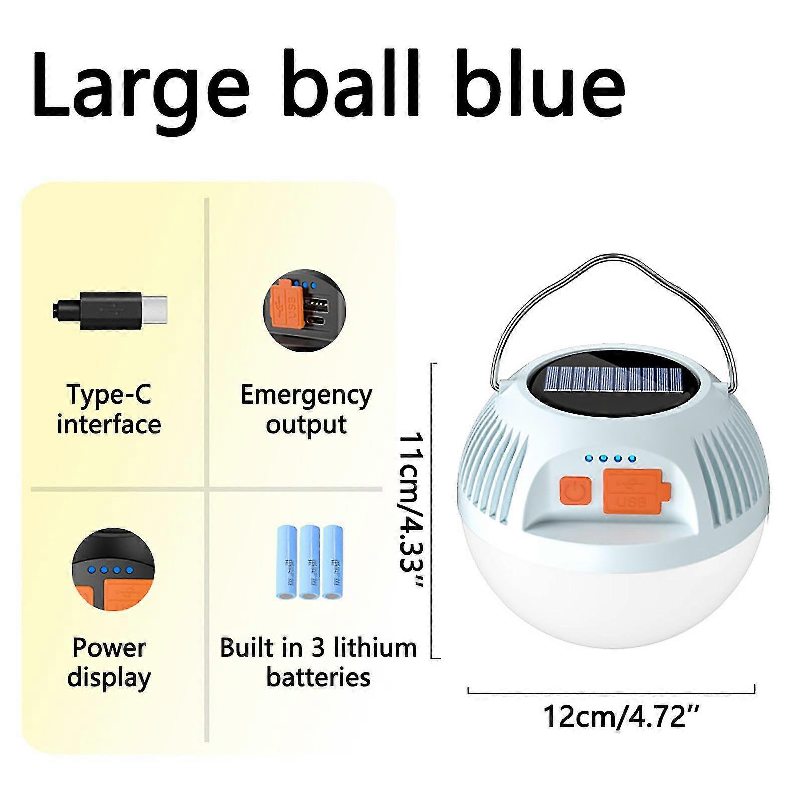 Outdoor Multi-function Spherical Camping Light Portable Strong Light Led Camping Light Outdoor Lighting