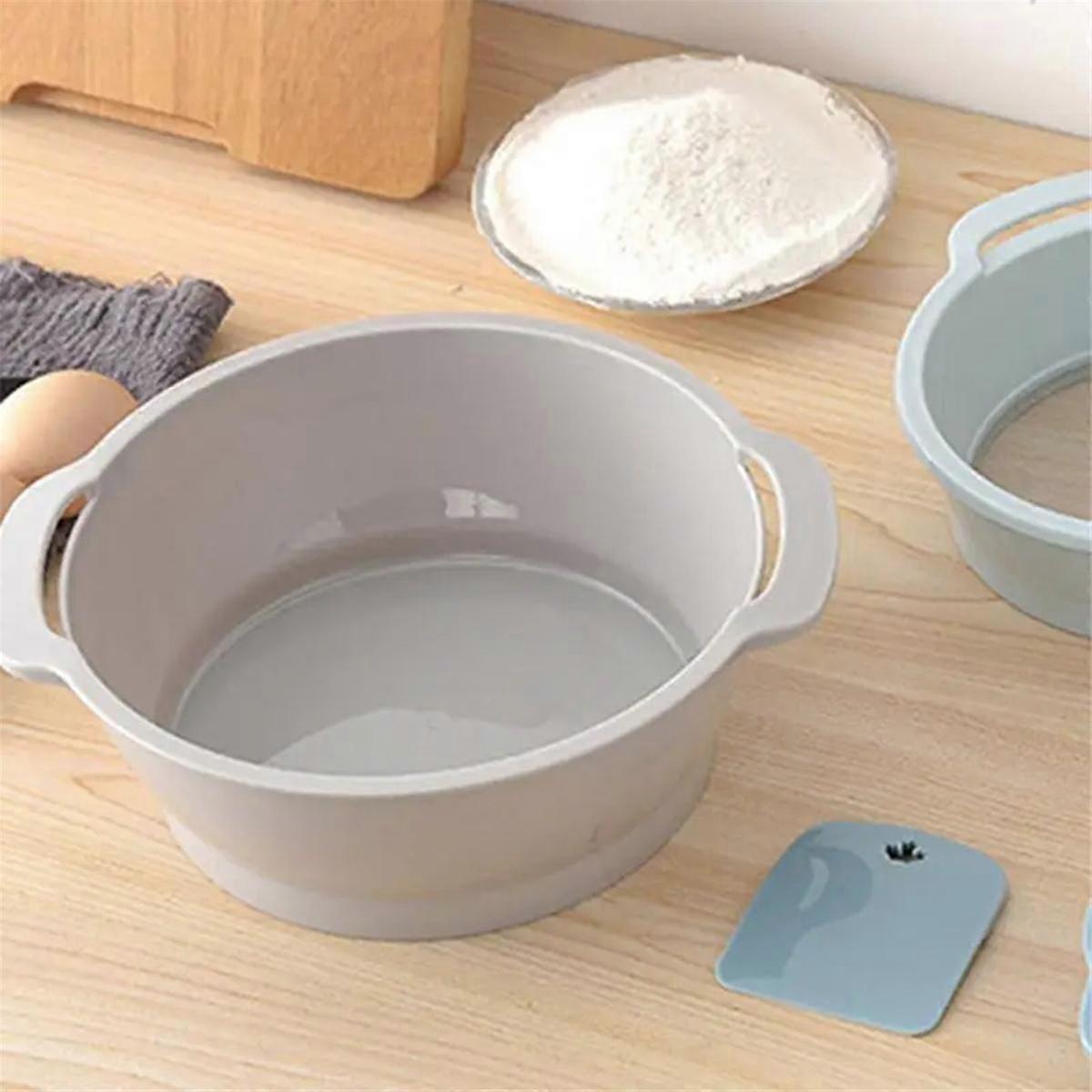 Kitchen Flour Sieve Strainer Handheld Semi-Automatic Sugar Sifter Powder Shaker Space-Saving Kitchen Baking Tool L