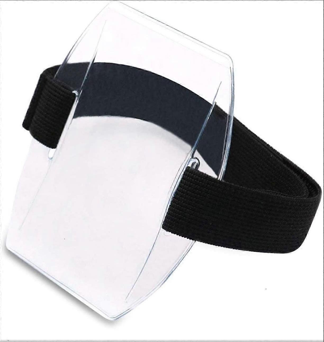 5 Pack Clear Waterproof Armbands with Adjustable Shoulder Straps for Emergency Workers and Security Personnel