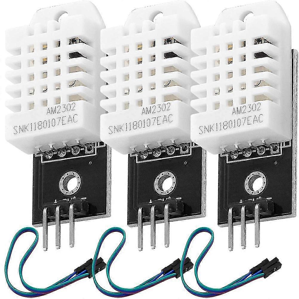 3Pack for DHT22 for Temperature and Humidity Sensor Module with Cable for and Including EBook