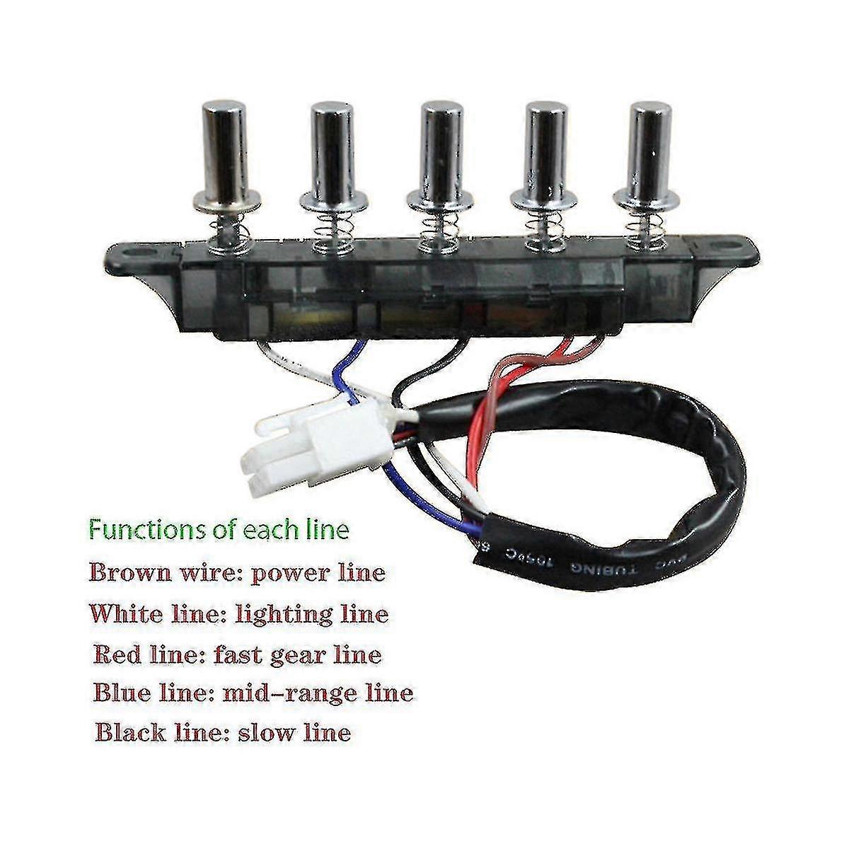 Range Hood 5 Button Switch Button Universal Accessories Switch Control Board Panel Controller