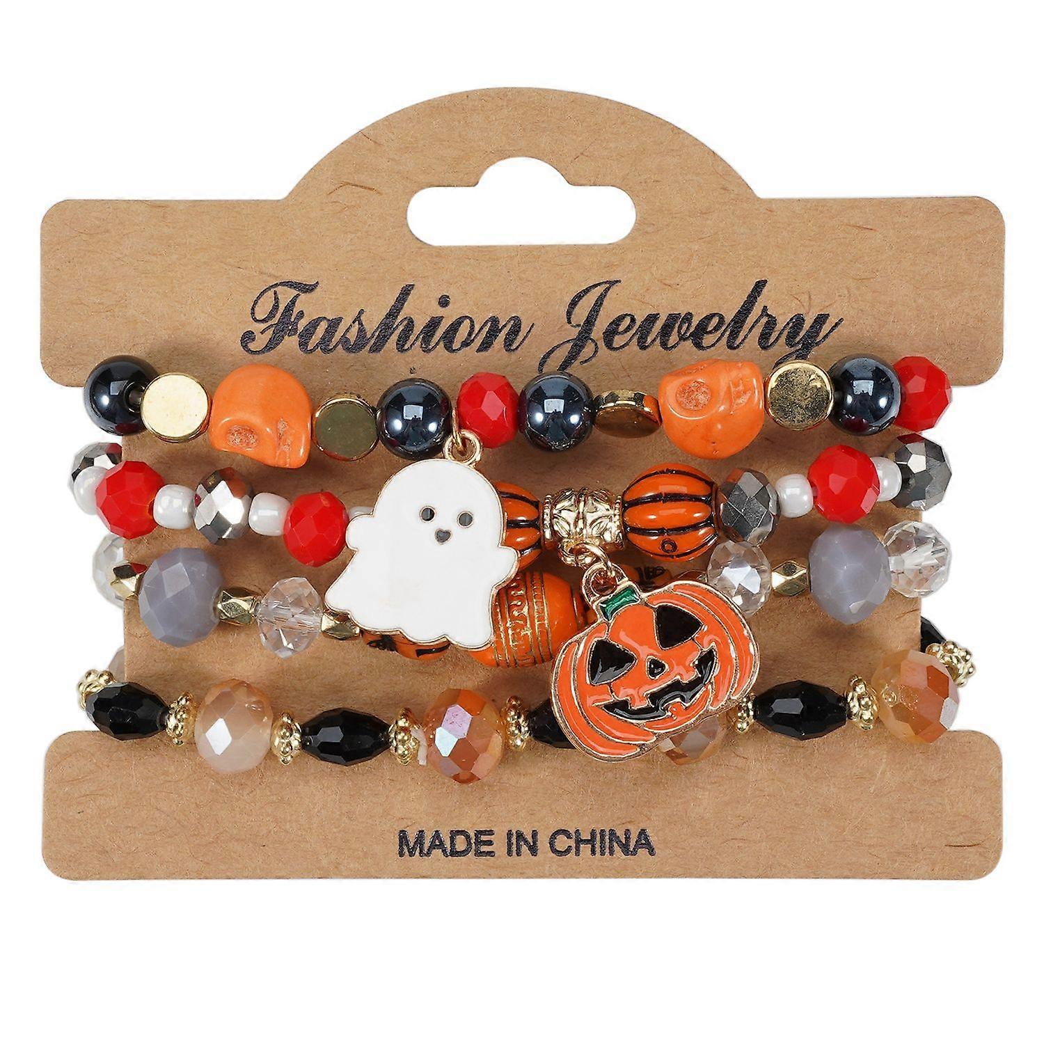 Bracelet - Spooky Style - Crystal Bats & Spider Dangle