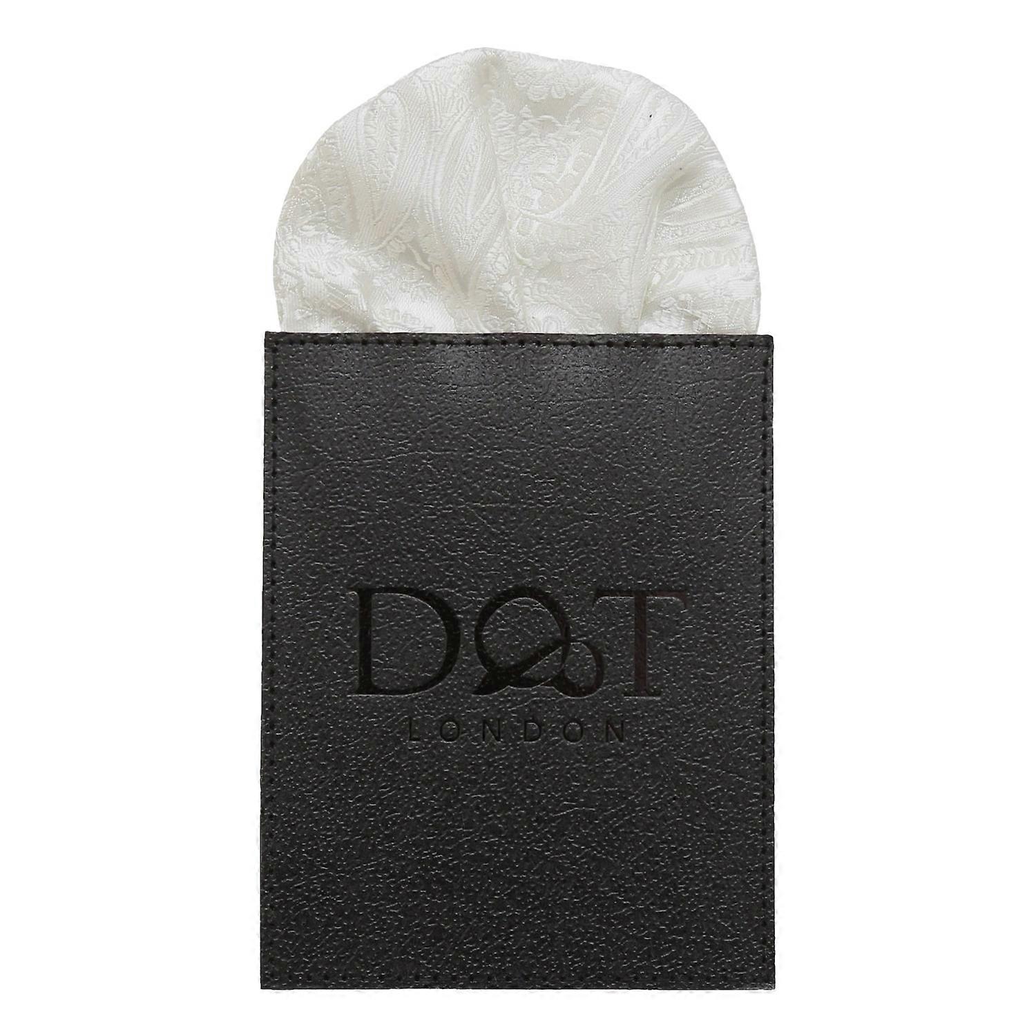 Ivory Paisley Pre-Folded Pocket Square Puff