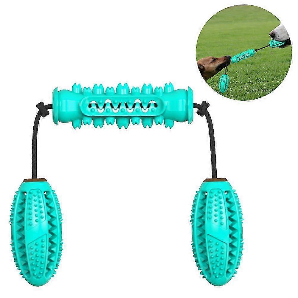 Dog Chew Suction Cup Tug of War Toys Multifunction Interactive Pet Aggressive Chewers Rope Puzzle Toothbrush Molar Bite Squeaky Toy Ball with Teeth Cl