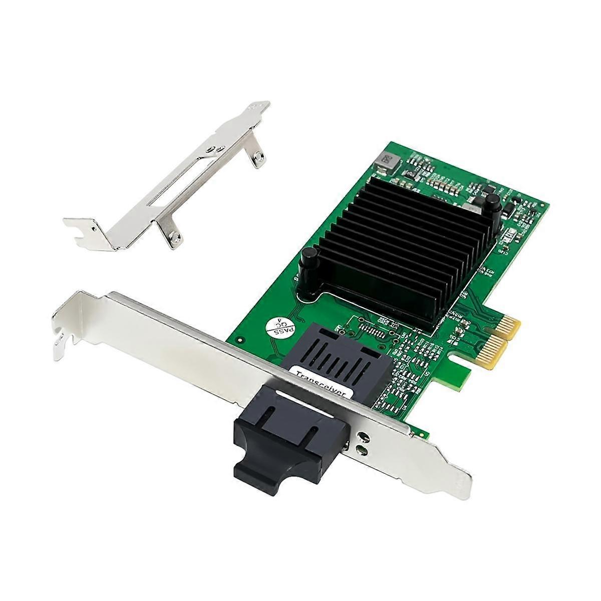 Gigabit Fiber Optic Network Card PCIe X1 82576-F1 Single-Port SC Fiber Gigabit Server NIC for 82580