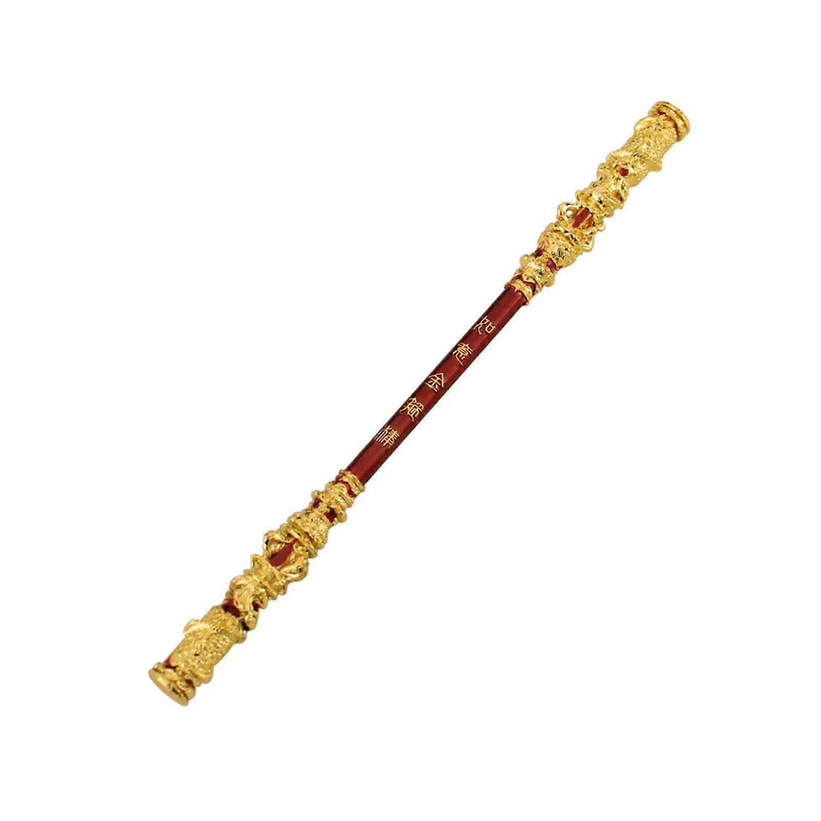 Monkey Kings Cudgel Statue Lifelike Table Ornament for Bookcase Home Desktop gold