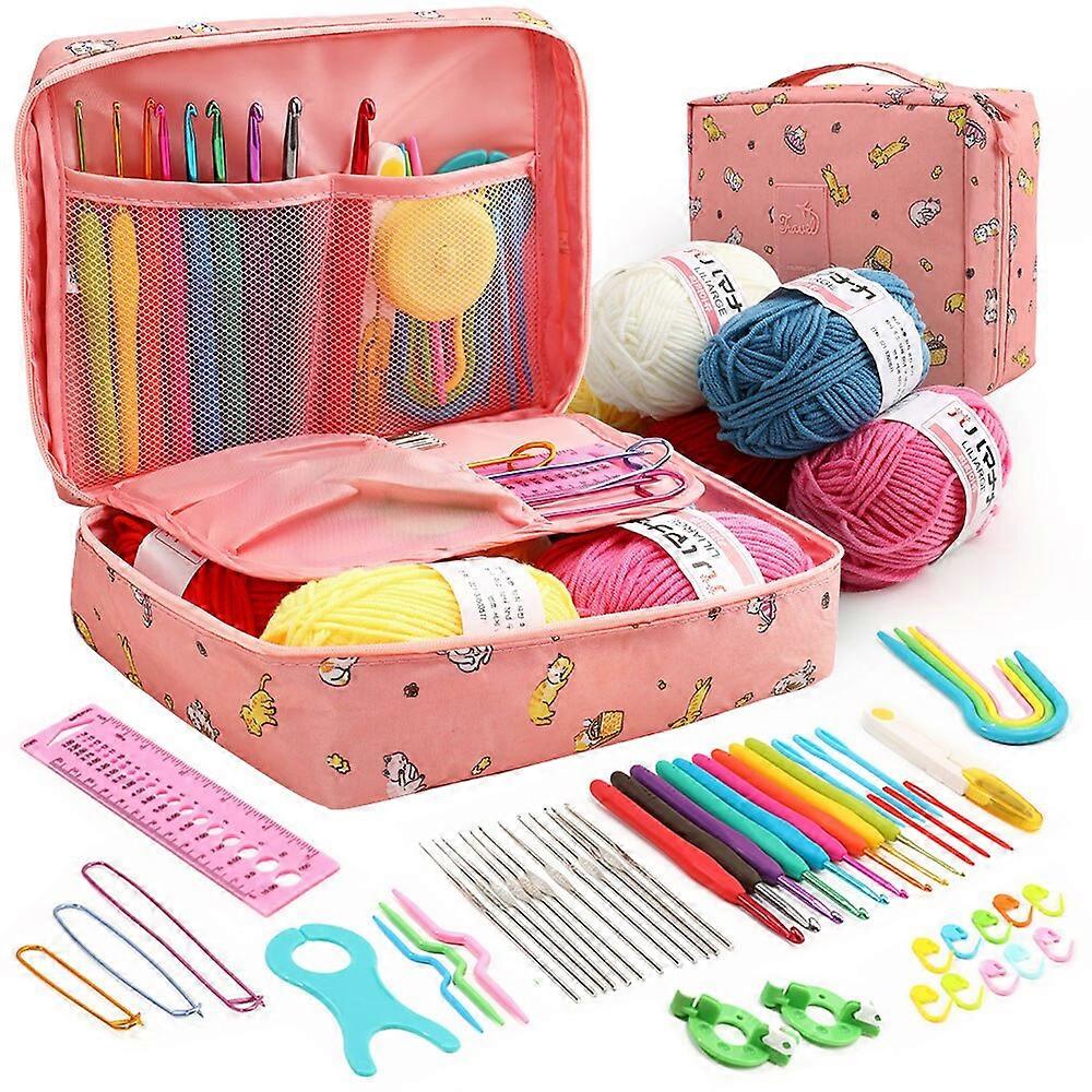 53 Novice Crochet Kits For Beginners and Multi-color Storage Kits For Portable Hand DIY Knitting Tools 1pc