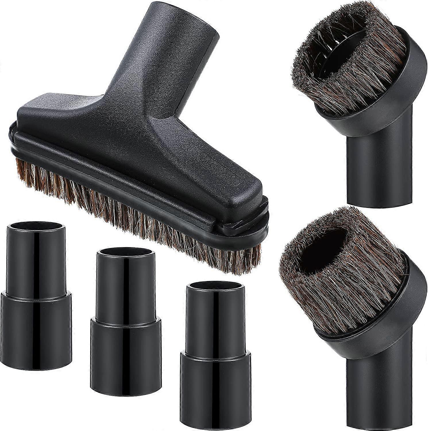 6 Pieces 25mm and 36mm Vacuum Brush Round Brush 59 Inch Vacuum Floor Brush 125 Cleaner Vacuum Attachment Brush Soft Bristles Replacement with 1-1/4 I