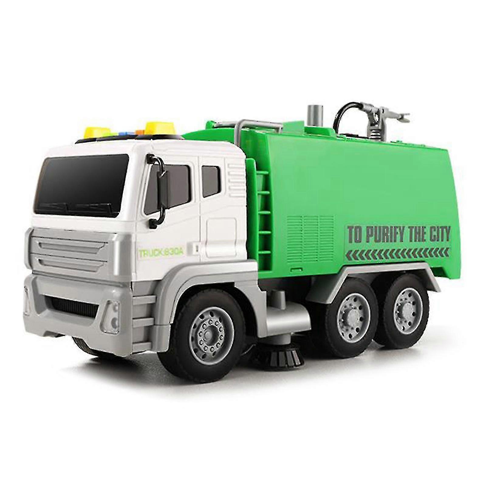 Leksaker Sopbil Friktionsdriven - Stor lastbil för lärande avfallshantering Återvinningsleksak för barn