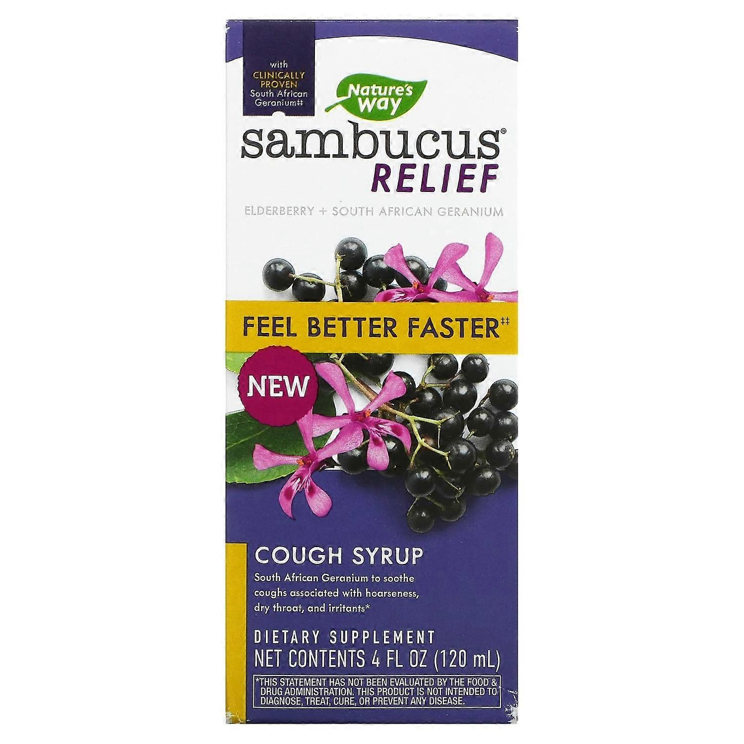 Nature's Way, Sambucus Relief, Cough Syrup, 4 fl oz (120 ml)