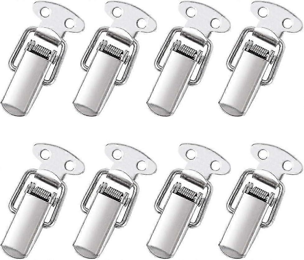 Stainless Steel Latch, 8 Pack Toggle Latch, Spring Loaded Catch Clamps, Duckbill Buckles for Case, Toolbox, Box, Drawer, Chest, Chest, Cabinet, Cupboa