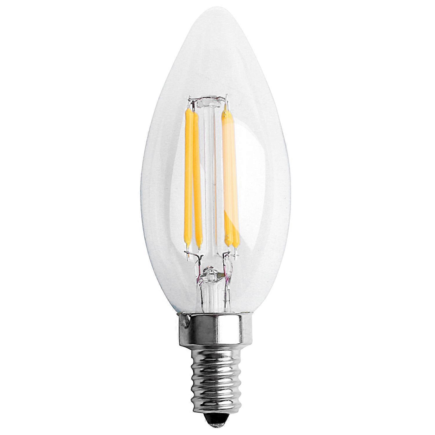 Dimmable E12 4W COB Bougie Filament LED Ampoule Lampe 10*3.5cm