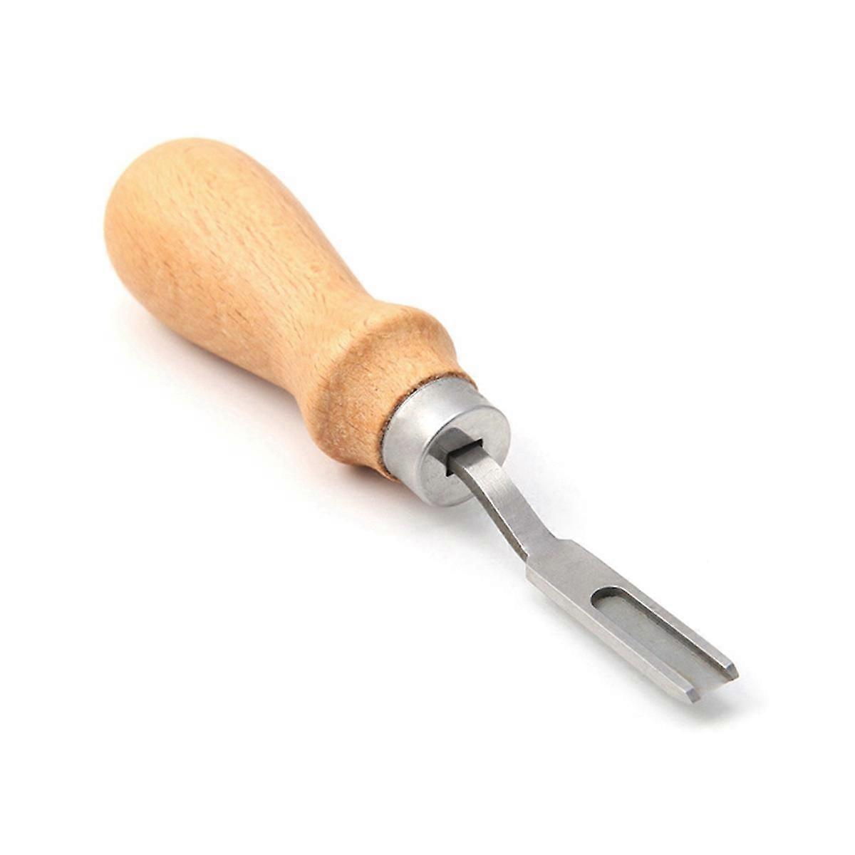Sned bredd Kantklippare DIY Hand Läder Carving Verktyg Bred mun Tunnare Kniv Läderkant Avfasningsverktyg