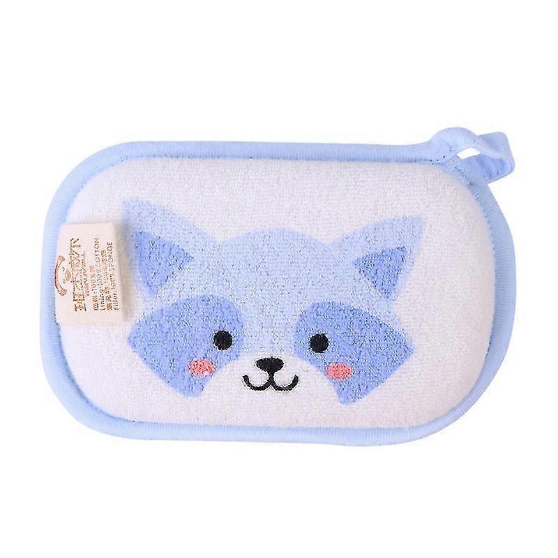 Baby Bath Sponge Natural Cotton Brush Rub Shower Sponge (Cartoon
