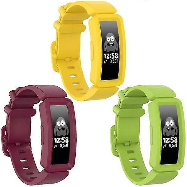 Fitbit Ace 2 Silicone Replacement Bands - 3 Pack