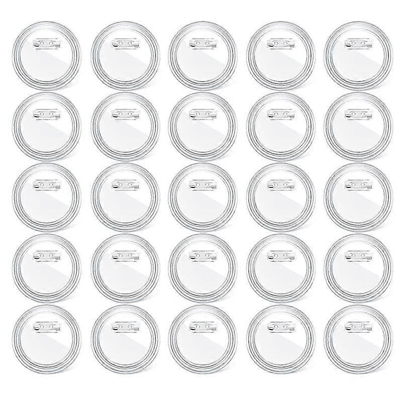 3 Inch DIY Button Pins Acrylic Button Pin Badge Clear Craft Button Badges Pin Back Buttons for Scho