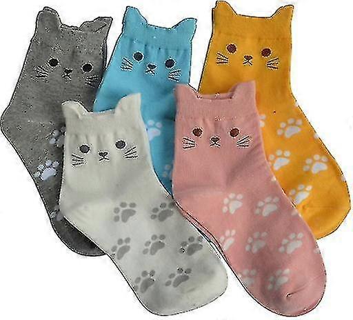 10 Pairs Cotton Socks Cute Cat Socks