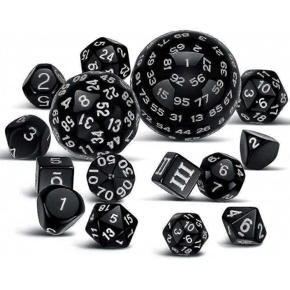 15pieces Complete Polyhedral Dnd Dice Set D3-d100 Spherical Rpg Dice Set,100 Sides Dice Set For Rol