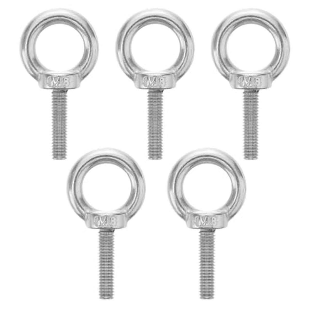 Lifting Shoulder Eyebolts, Mechanical Eyebolt Hooks, M8X30 Shoulder Threaded Eyebolts for Indoor an