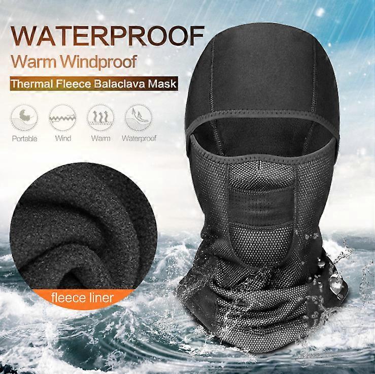 Kylmä sää Balaclava hiihtomaski vedenkestävä ja tuulenpitävä fleece lämpökasvonaamio