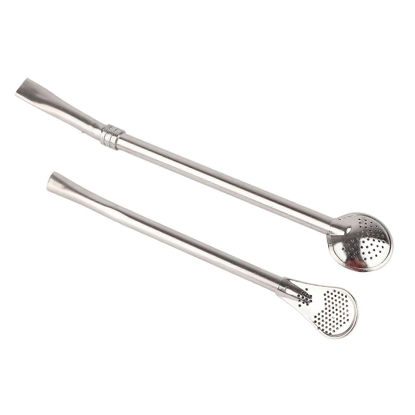 Stainless Steel Reusable Strainer Straw, Portable Mulitfunction Mini Filter for Tea Coffee