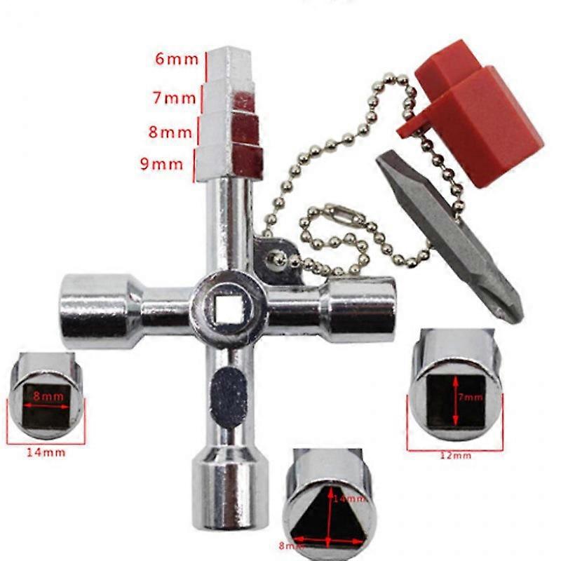 4 Way Multifunction Key, Convenient Universal Cabinet Key, Universal Cross Key