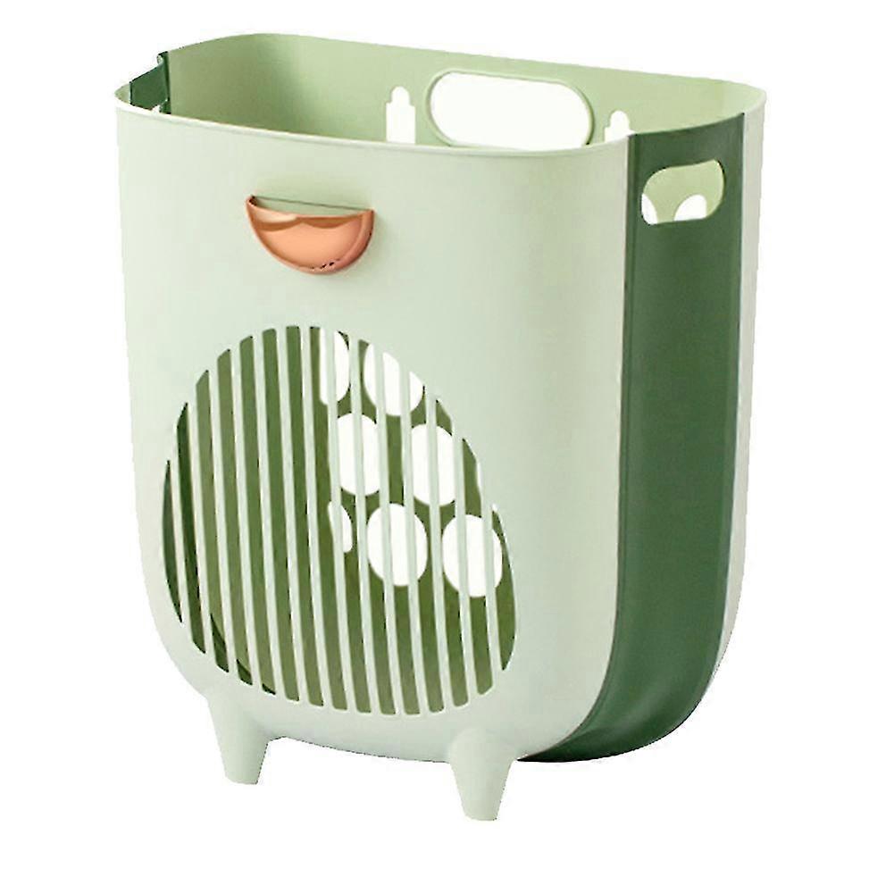 Bath Folding Clothes Stora Basket Laundry Basket Hold Hanging Punch- Put