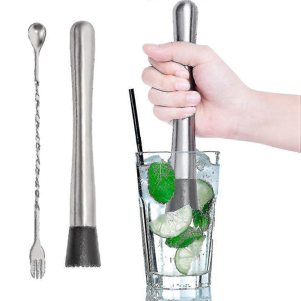 Stainless Steel Wine Mixing Stick Cocktail Shaker Ice Crusher Hammer Barware Tool Bar Utensil Wine Drink Muddler For Bar Kitchen