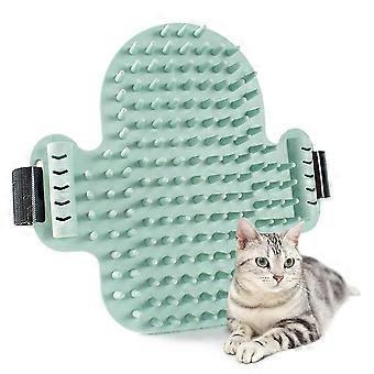 Kattehjørnebørste Gummihårfjerning og sjovt kattelegetøj, Cat Self Groomer Væghjørnebørstemassage for at lindre kløe, kambørste, der bruges til selvrens